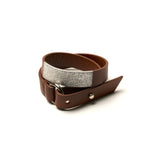 Leather Bracelet - Brown/Silver